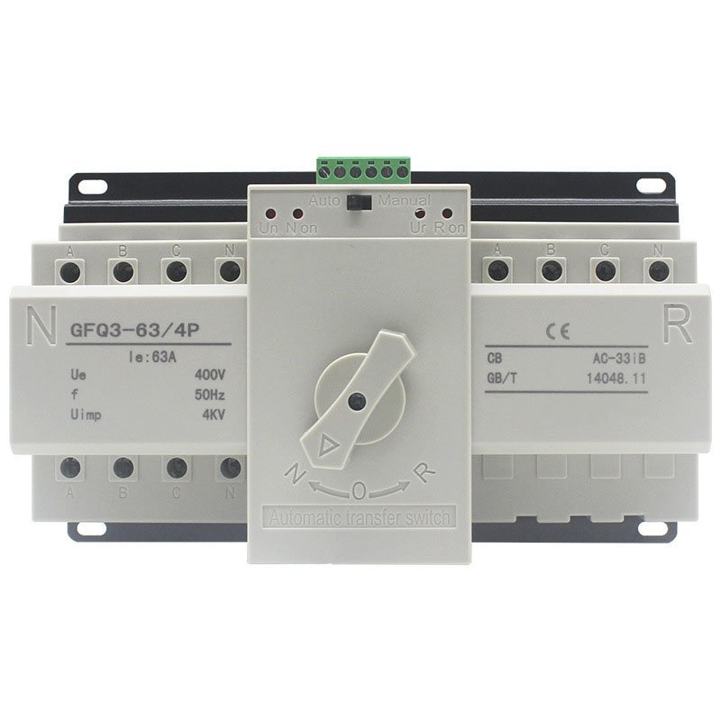 GFQ3-63 2P 4P Automatic Changeover Switch Dual Power Automatic Manual Changeover Switch